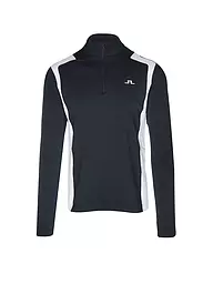 J.LINDEBERG | Herren Unterzieh Zipshirt Lukas Quarter | Azul oscuro