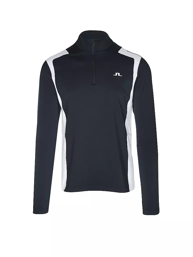 J.LINDEBERG | Herren Unterzieh Zipshirt Lukas Quarter | Azul oscuro