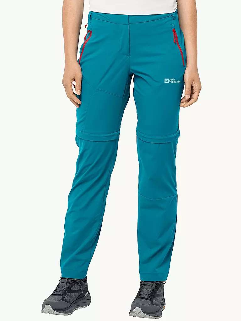 JACK WOLFSKIN | Damen Wanderhose Glastal Zip Off | Turquesa