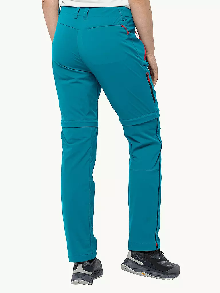 JACK WOLFSKIN | Damen Wanderhose Glastal Zip Off | Turquesa