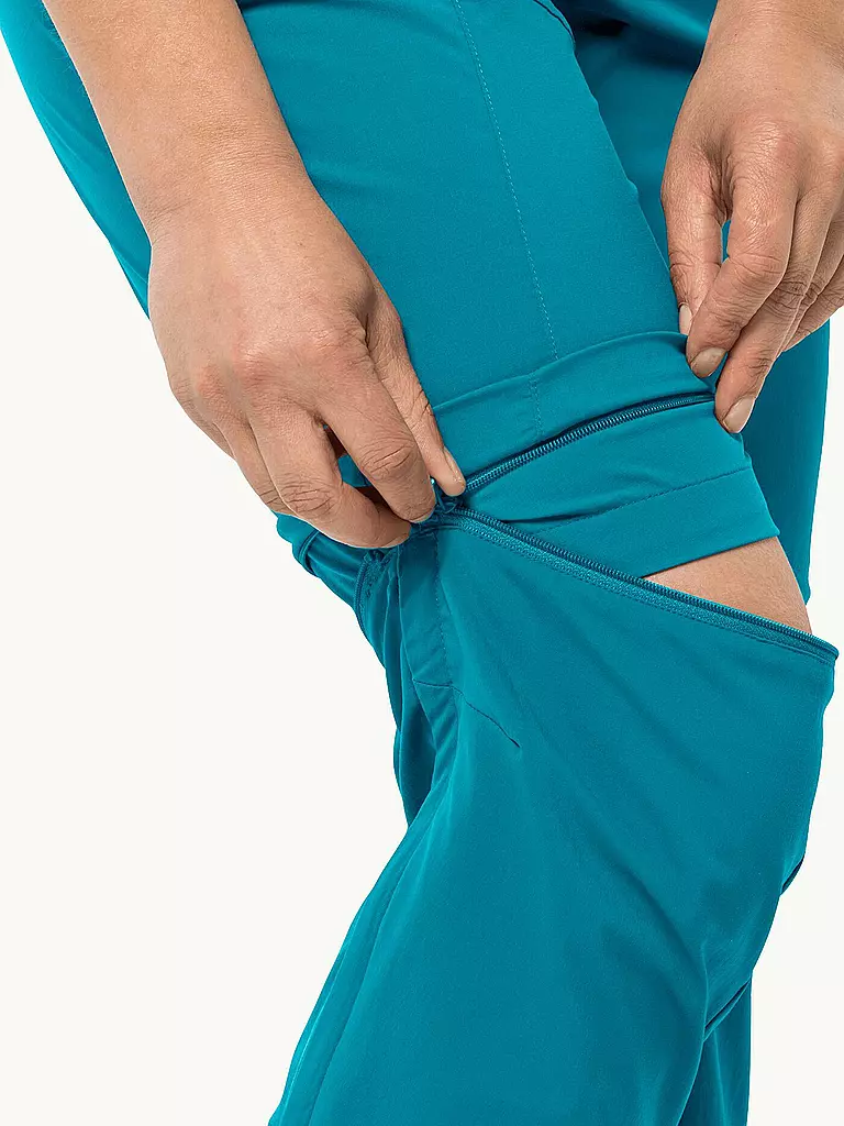 JACK WOLFSKIN | Damen Wanderhose Glastal Zip Off | Turquesa