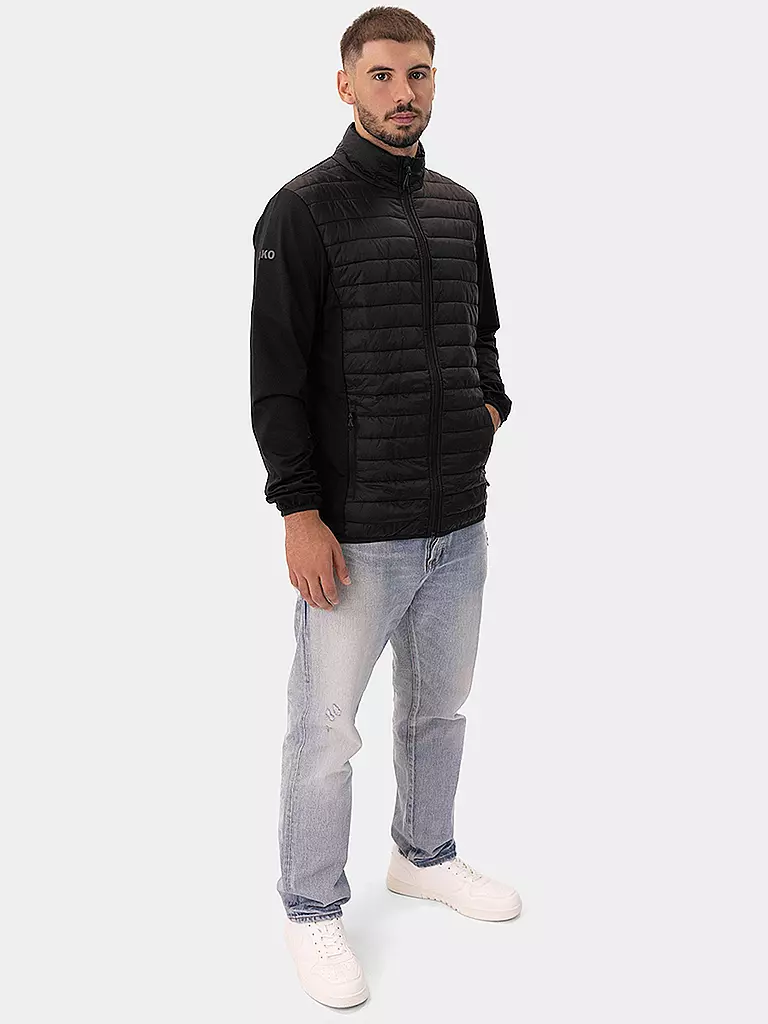 JAKO | Chaqueta de entrenamiento híbrida Premium para hombre | Negro