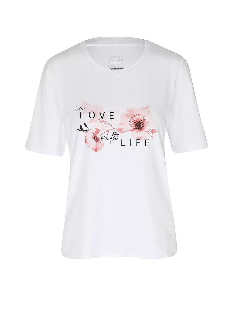 JOY SPORTSWEAR | Damen T-Shirt Luzie in Love with Life | Blanco