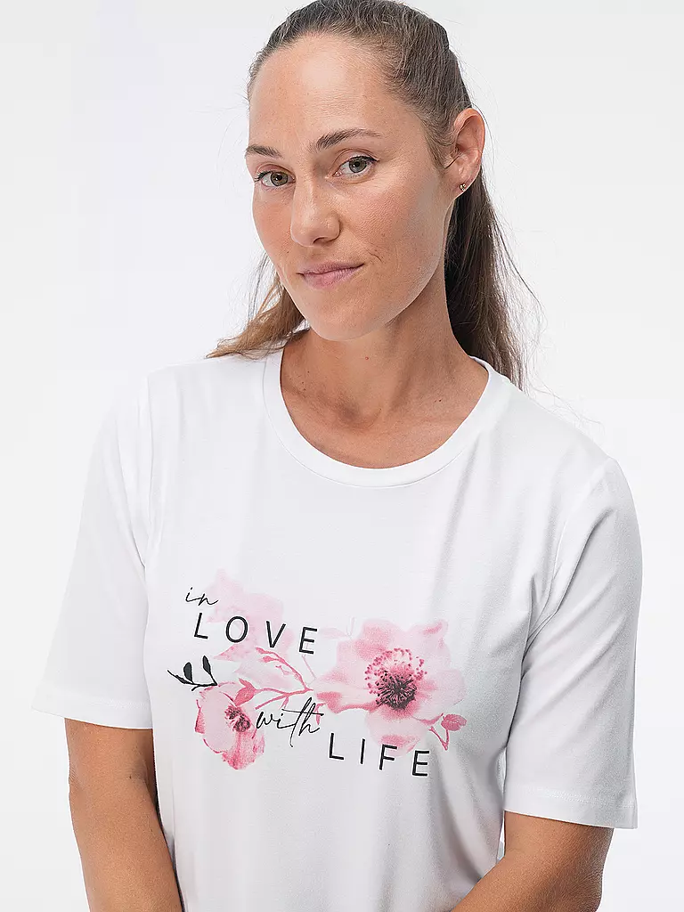 JOY SPORTSWEAR | Damen T-Shirt Luzie in Love with Life | Blanco