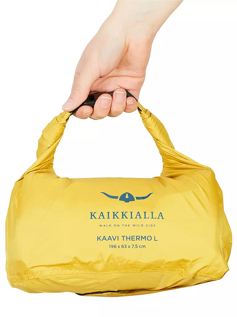 KAIKKIALLA | Colchoneta aislante Kaavi Thermo M + Saco de bombeo | Amarillo