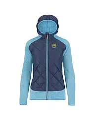 KARPOS | Damen Iso Hybridjacke Marmarole Hoodie | Azul oscuro