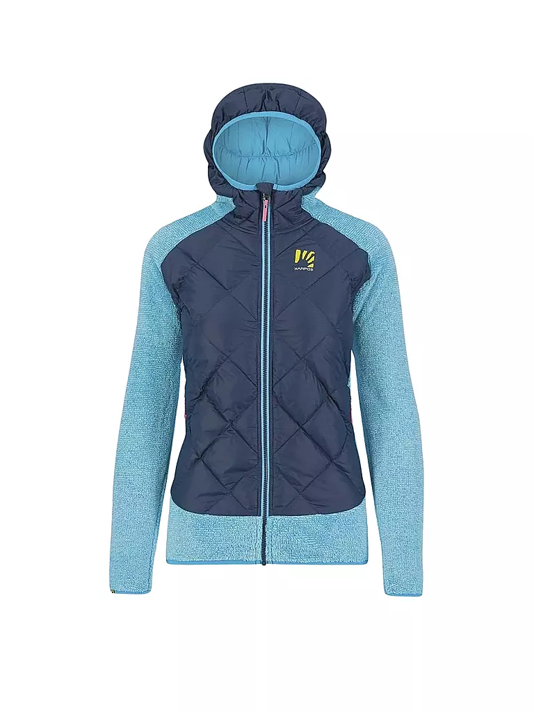 KARPOS | Damen Iso Hybridjacke Marmarole Hoodie | Azul oscuro