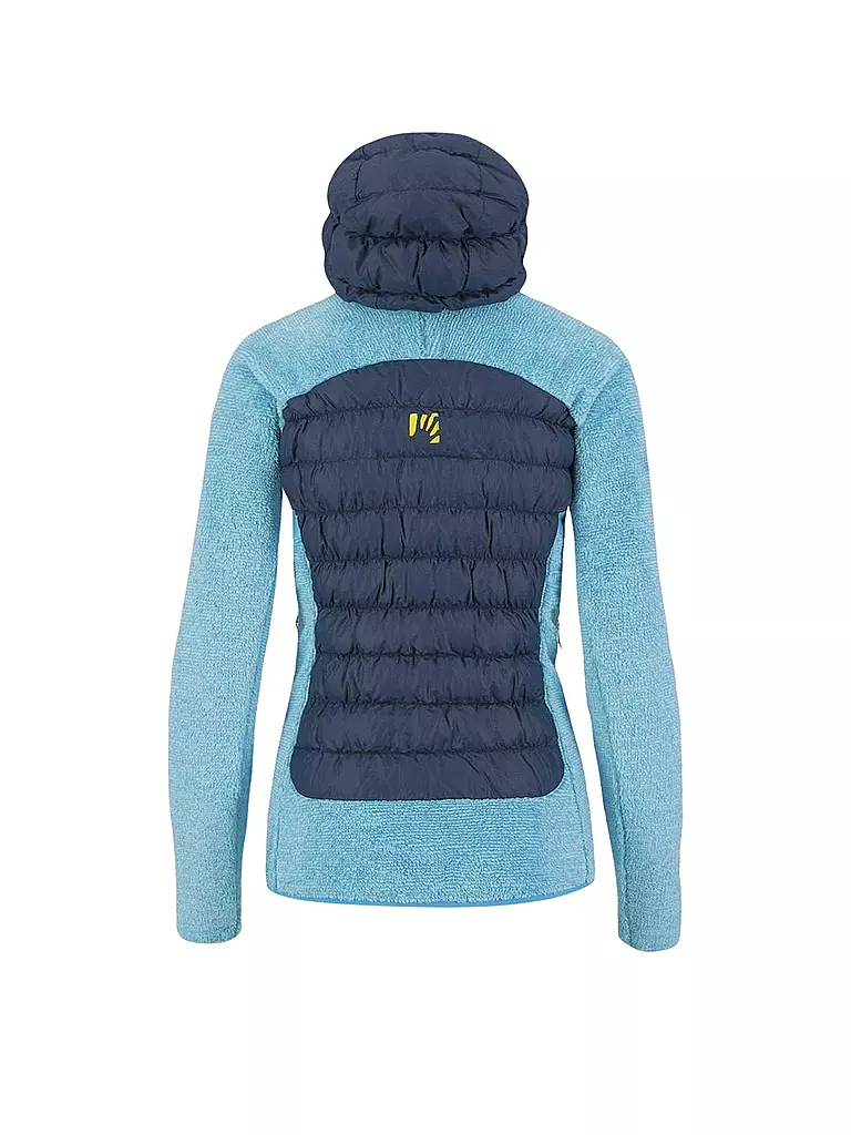KARPOS | Damen Iso Hybridjacke Marmarole Hoodie | Azul oscuro