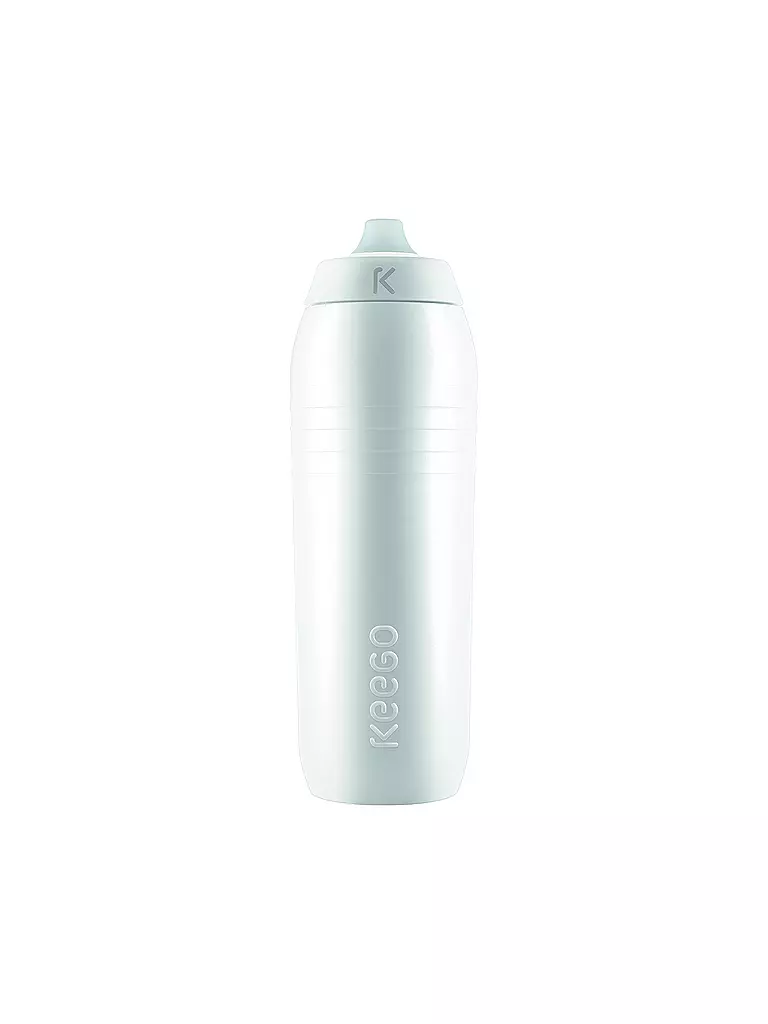 KEEGO | Botella de agua de plástico y titanio de 750 ml | Blanco