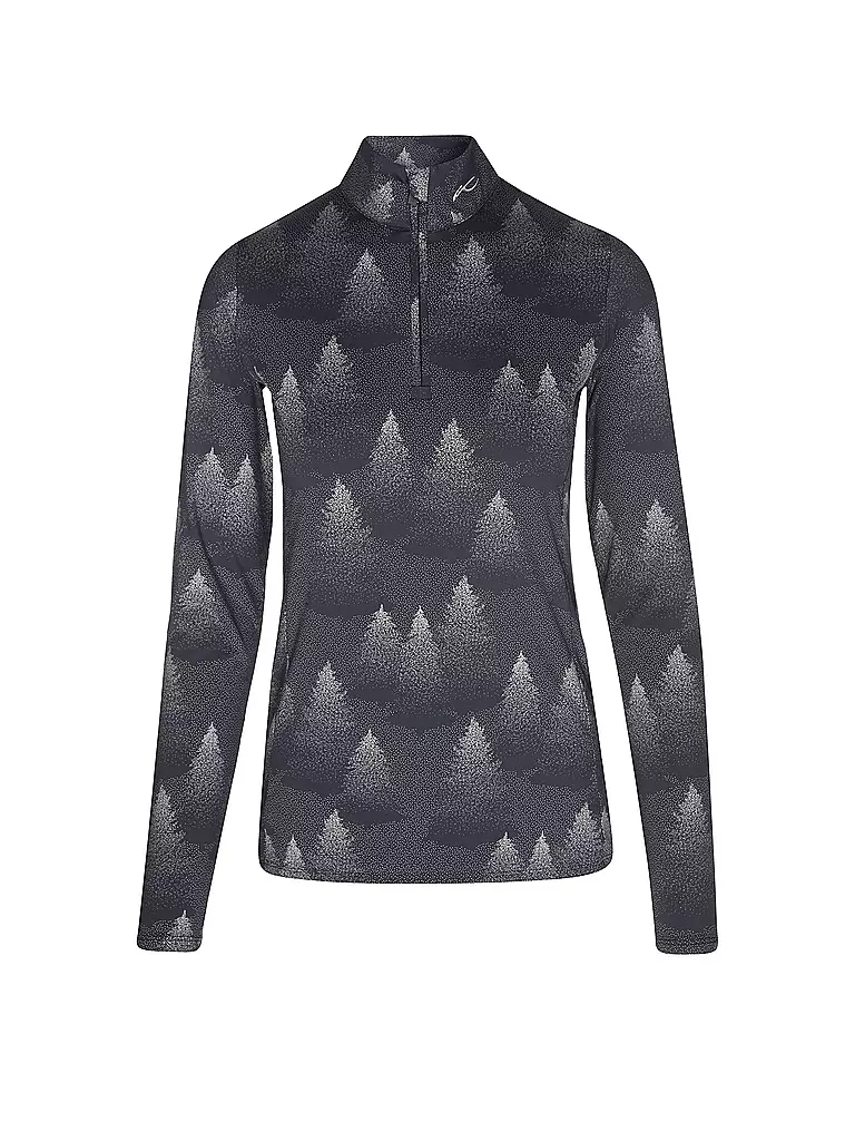 KJUS | Camiseta interior con cremallera y estampado Motion para mujer | Negro