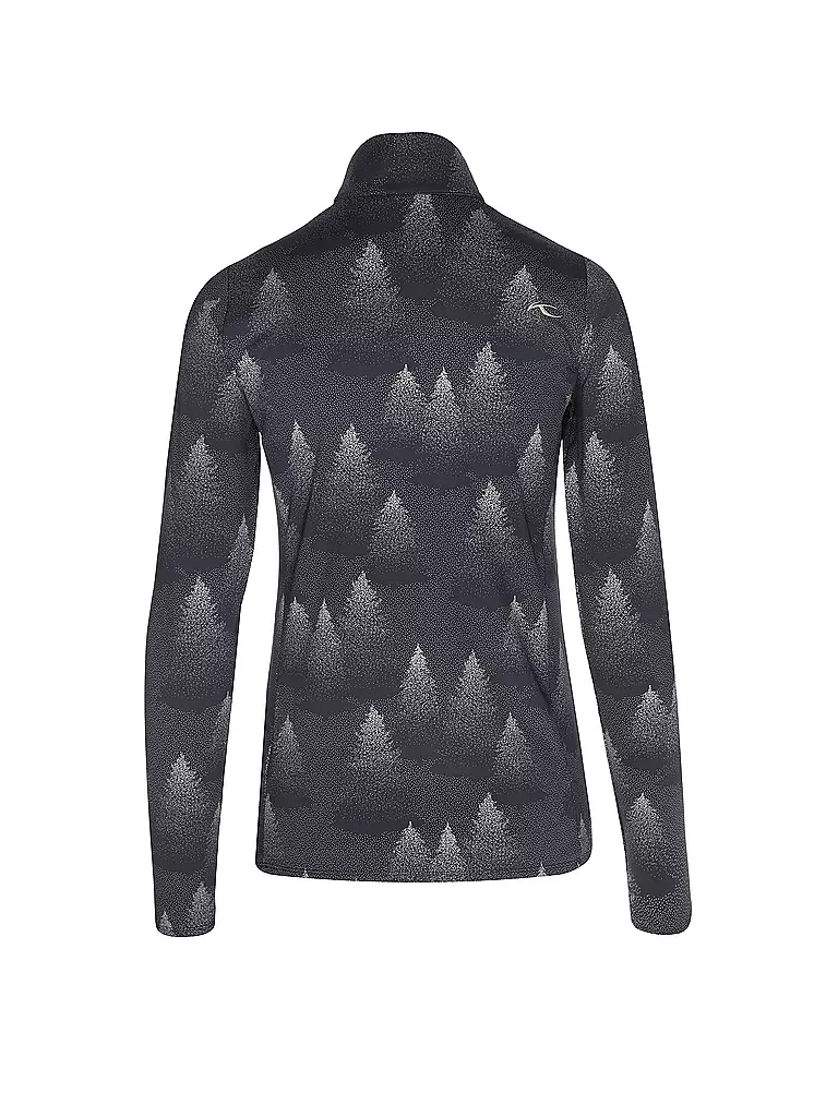 KJUS | Camiseta interior con cremallera y estampado Motion para mujer | Negro