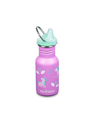 KLEAN KANTEEN | Botella de agua clásica de pared simple para niños de 12 oz (355 ml) con tapa Sippy