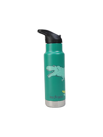 KLEAN KANTEEN | Botella de agua de acero inoxidable Kid Classic 355ml con tapa deportiva abatible aislada