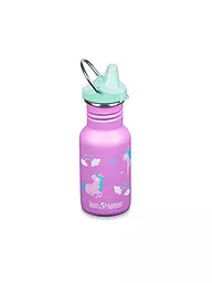KLEAN KANTEEN | Botella de agua clásica de pared simple para niños de 12 oz (355 ml) con tapa Sippy | Lila