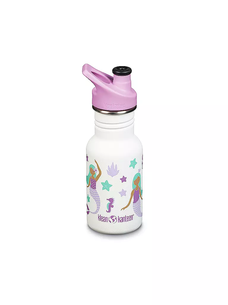 KLEAN KANTEEN | Botella de agua Classic de pared simple para niños, 12 oz (355 ml) con tapa Sippy | Fucsia