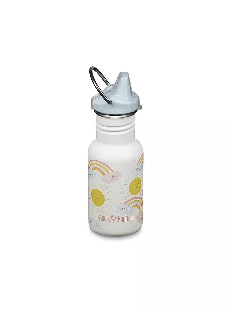 KLEAN KANTEEN | Botella de agua Classic para niños de 355 ml con tapón Sippy | Blanco