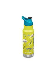 KLEAN KANTEEN | Botella de agua Classic Slim para niños de 12 oz (355 ml) con tapón deportivo | Amarillo
