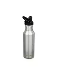 KLEAN KANTEEN | Botella de agua de acero inoxidable Classic 532ml Sport Cap Black | Plata