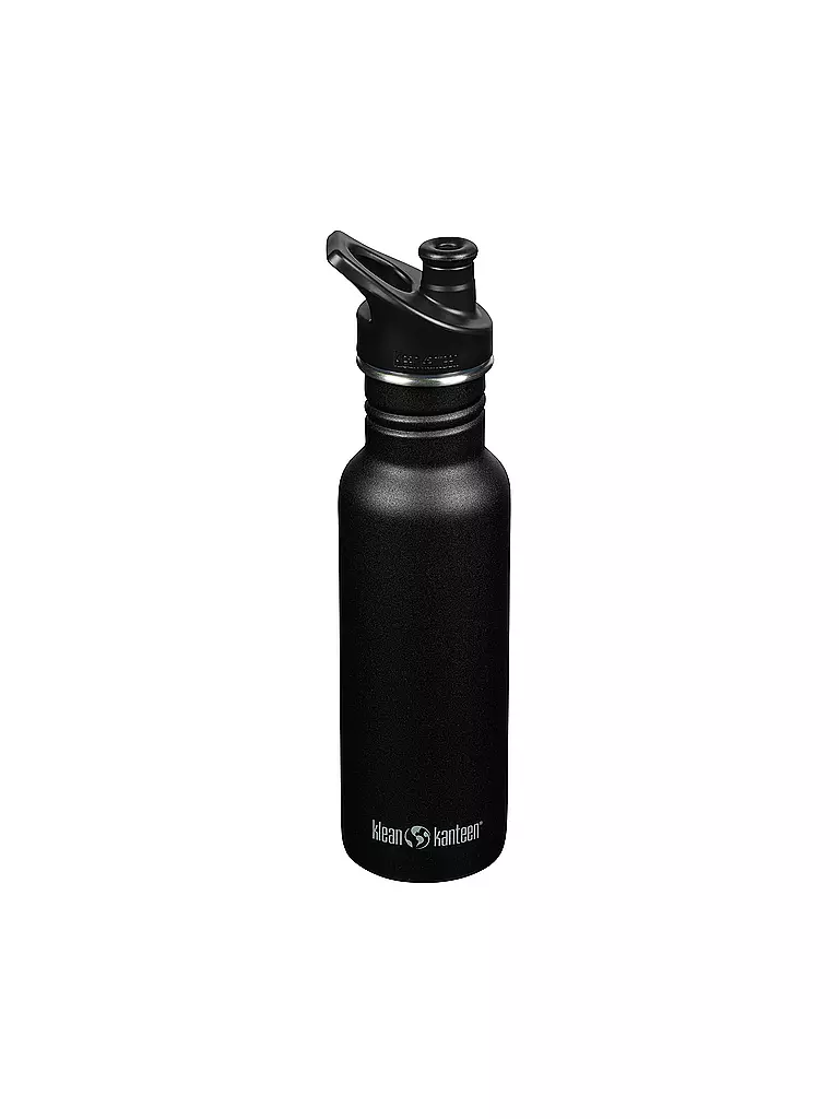 KLEAN KANTEEN | Botella de agua de acero inoxidable Classic 532ml Sport Cap Black | Negro