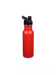 KLEAN KANTEEN | Botella de agua de acero inoxidable Classic 532ml Sport Cap Tiger Lily | Rojo
