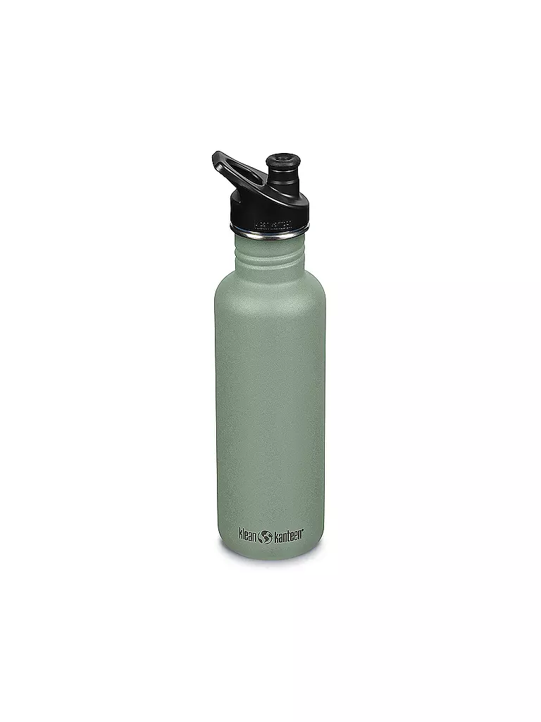 KLEAN KANTEEN | Botella de agua de acero inoxidable Classic 800ml Sport Cap Sea Spray | Verde claro