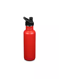 KLEAN KANTEEN | Botella de agua de acero inoxidable Classic 800ml Sport Cap Sea Spray | Rojo