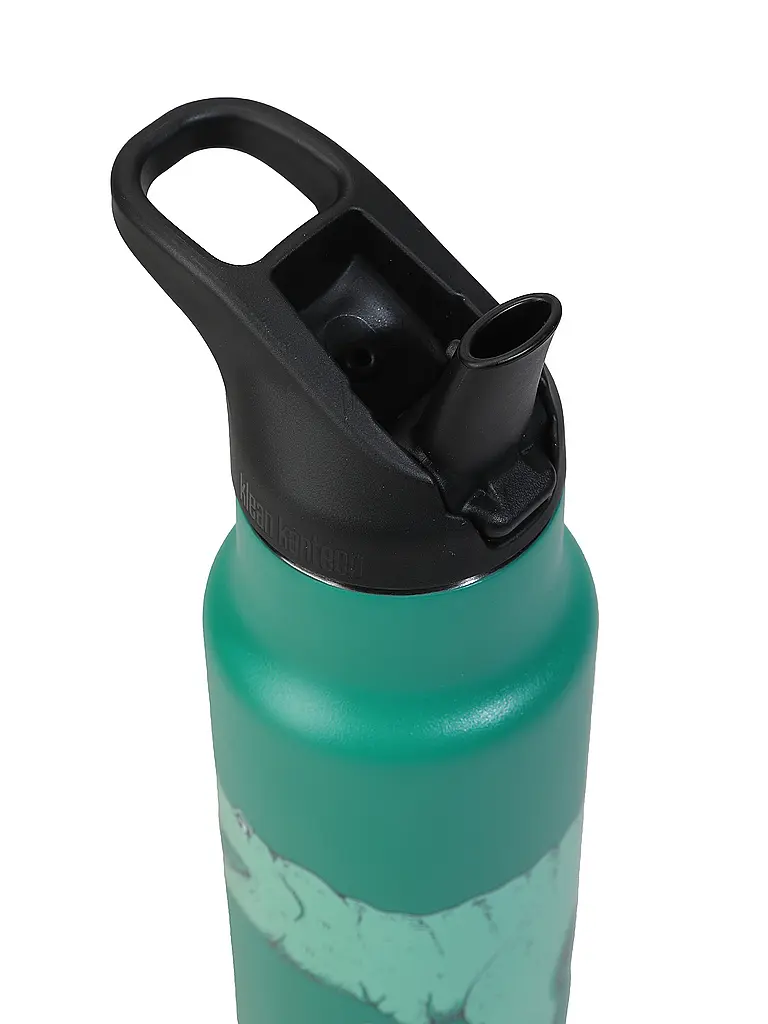 KLEAN KANTEEN | Botella de agua de acero inoxidable Kid Classic 355ml con tapa deportiva abatible aislada | 