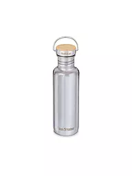 KLEAN KANTEEN | Botella de agua de acero inoxidable Reflect 800ml Tapa de rosca de bambú Acero inoxidable espejado | Plata