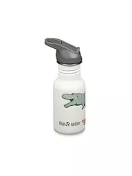 KLEAN KANTEEN | Botella de agua para niños Flip Seal Sport Cap Wistraw 355ml | Blanco