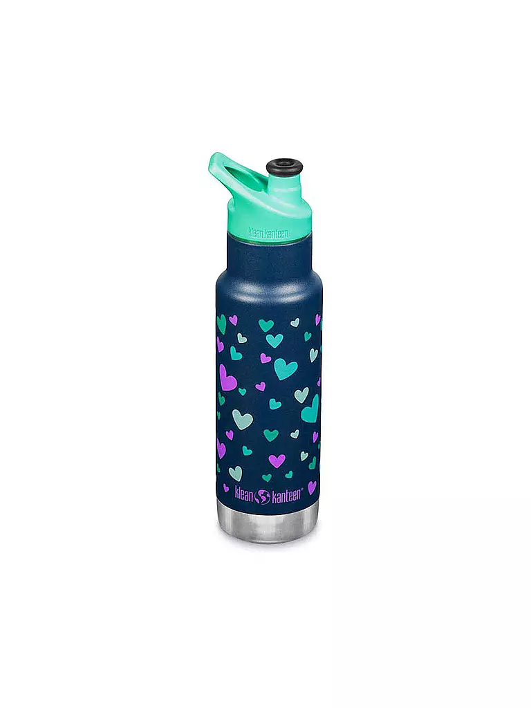 KLEAN KANTEEN | Kinder Trinkflasche Classic Slim 12 oz (355 ml) con tapón deportivo | Azul