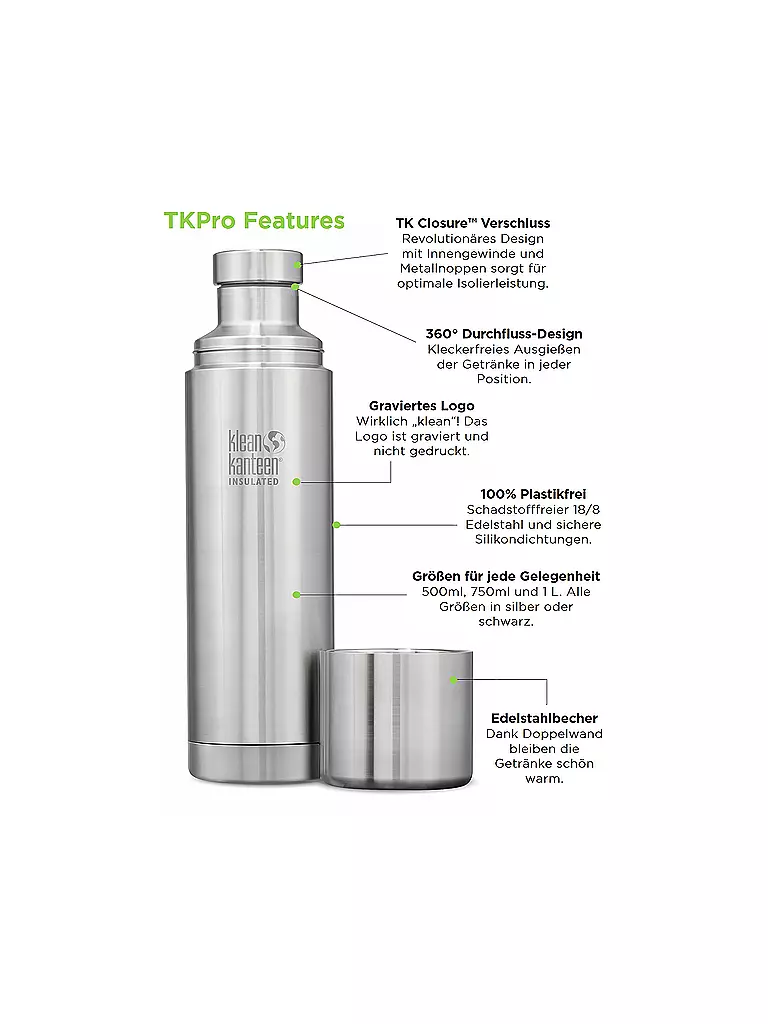KLEAN KANTEEN | Termo de acero inoxidable TKPro 1000ml |