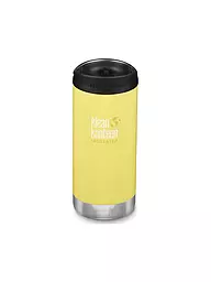 KLEAN KANTEEN | Vaso térmico TKWide con aislamiento al vacío de 16 oz (473 ml) con tapa Café | Amarillo