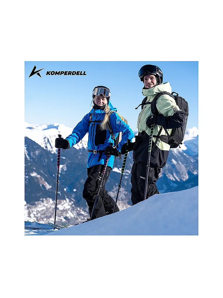 KOMPERDELL | Bastones de travesía Big Art Titanal Vario | Negro