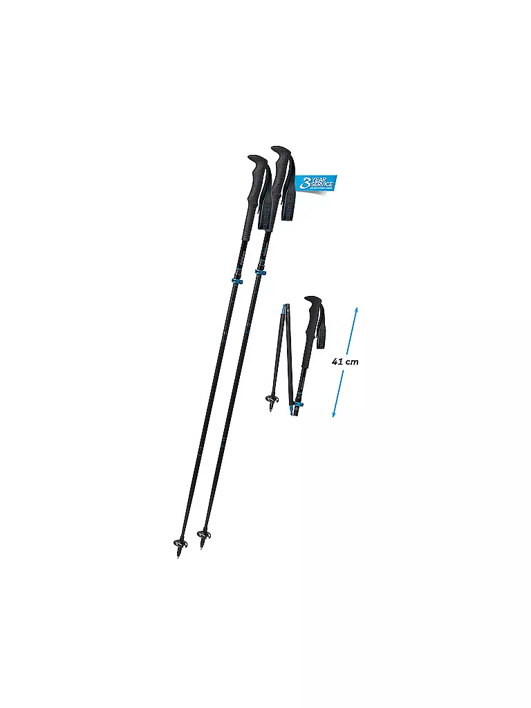 KOMPERDELL | Bastones de trekking Carbon FXP ApproachCompact | Negro