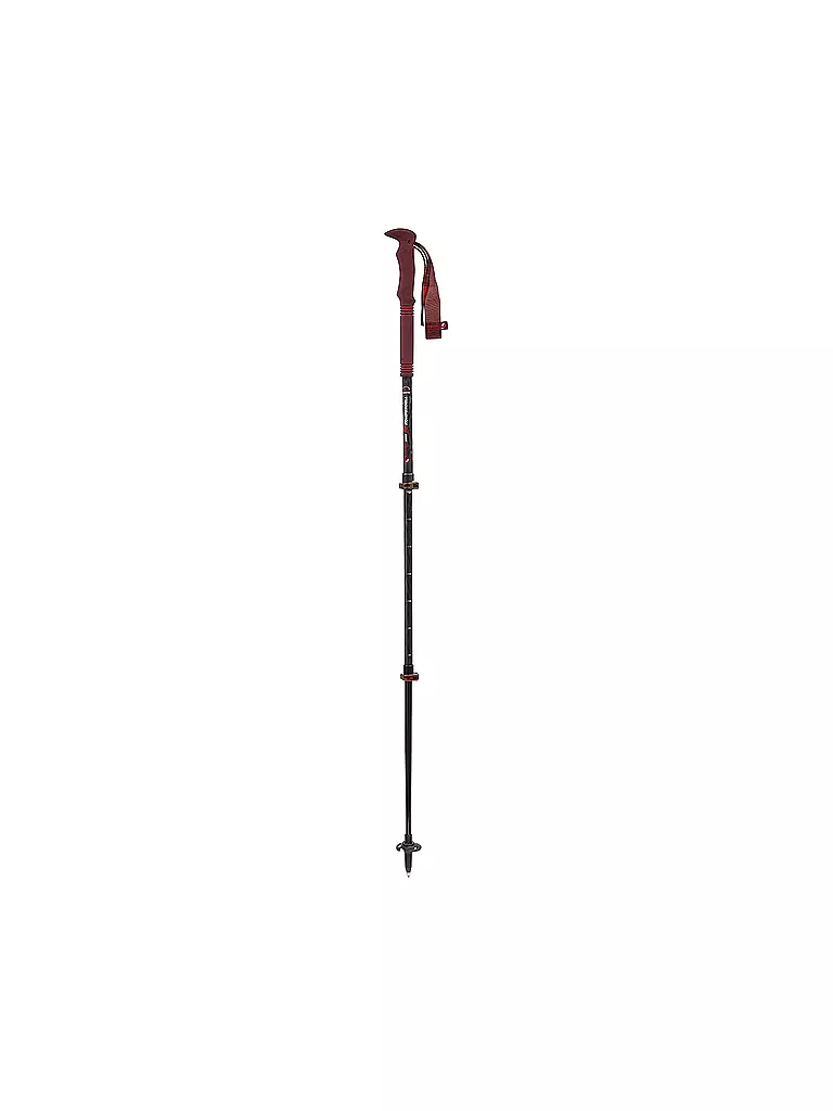 KOMPERDELL | Bastones de trekking Carbon Pro Zero Compact | Rojo oscuro