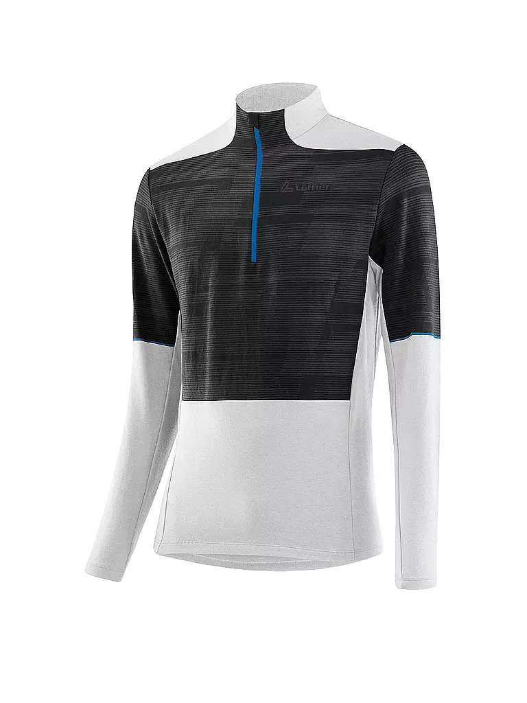 LÖFFLER | Camiseta interior con cremallera para hombre TRANSTEX® Hywa | Negro