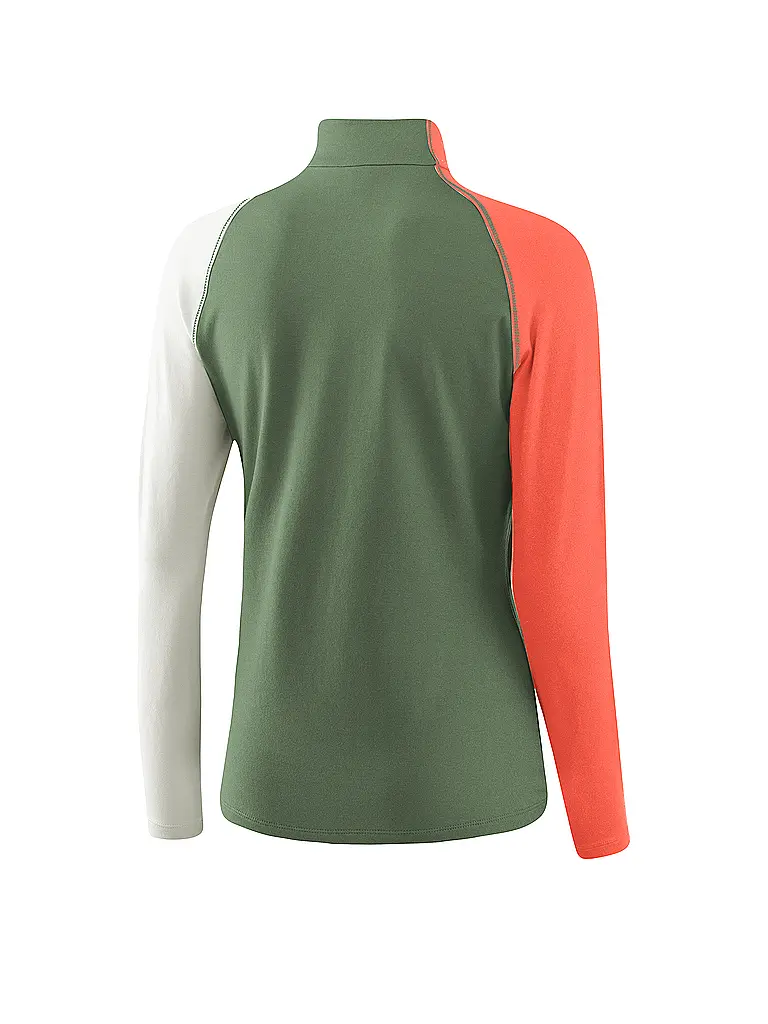 LÖFFLER | Camiseta interior con cremallera para mujer TRANSTEX® Coblo | Oliva