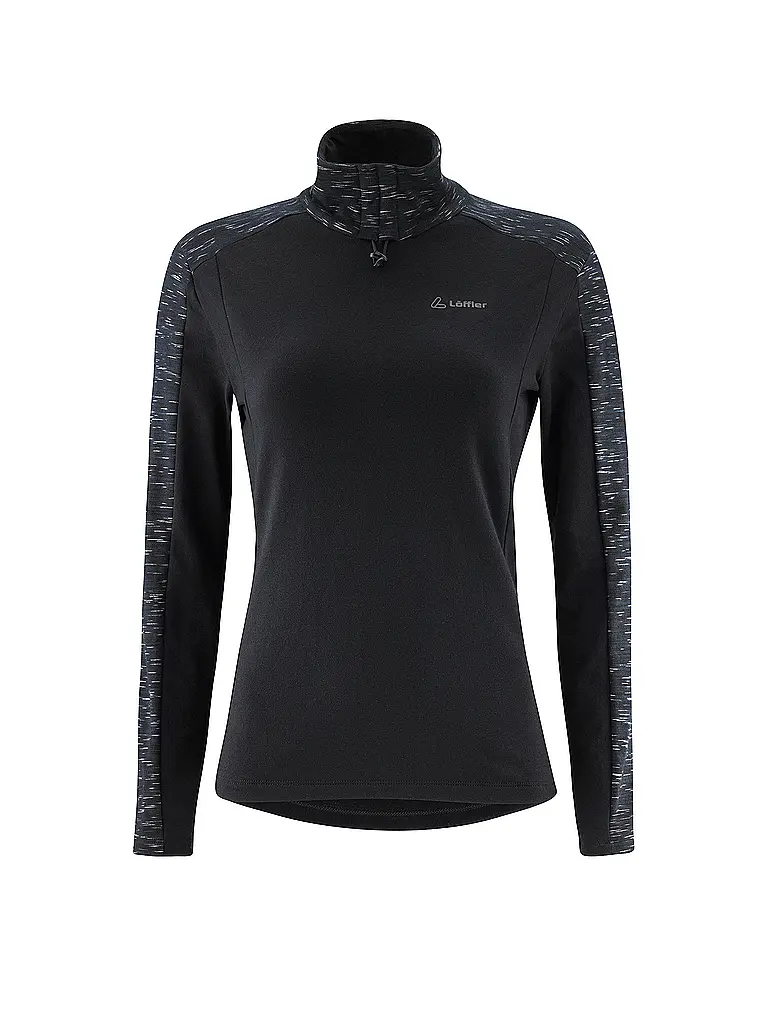 LÖFFLER | Camiseta interior de esquí de fondo para mujer Turtleneck Starlit Transtex | Negro