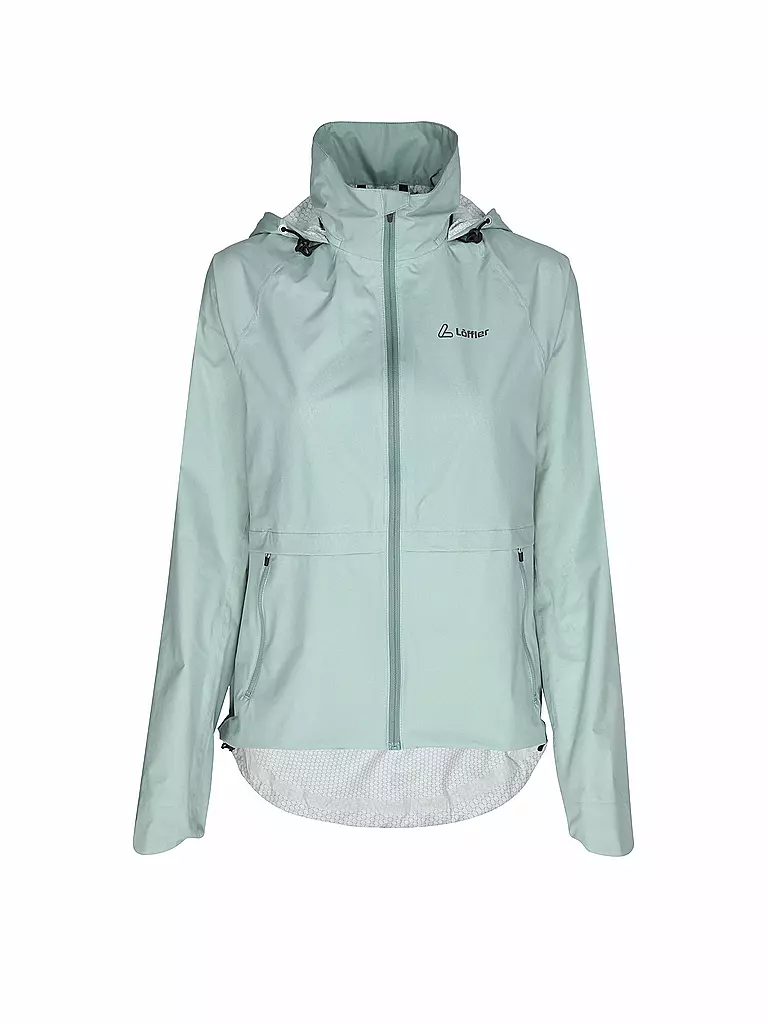 LÖFFLER | Chaqueta de ciclismo para mujer WPM Pocked CF con capucha | Verde claro