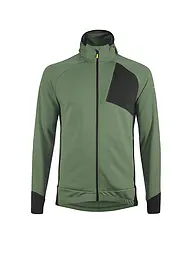 LÖFFLER | Chaqueta polar de esquí de fondo para hombre Tech-Merino Hoodie | Oliva