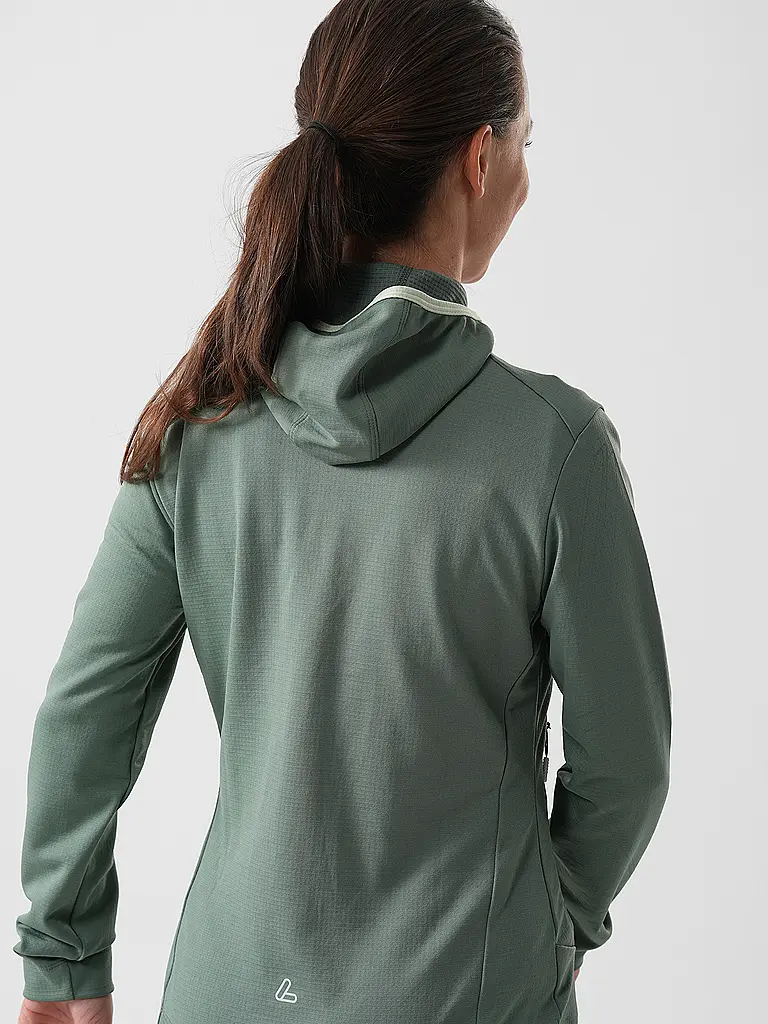 LÖFFLER | Chaqueta polar de esquí de fondo Tech-Merino con capucha para mujer | 