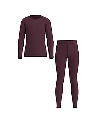 LÖFFLER | Conjunto de Ropa Interior Infantil TRANSTEX® WARM | Rojo oscuro
