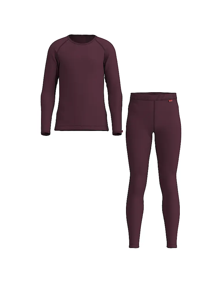 LÖFFLER | Conjunto de ropa interior para niños TRANSTEX® WARM | Rojo oscuro