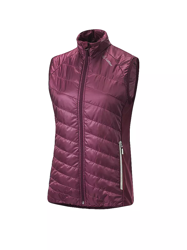 LÖFFLER | Damen Langlauf-Weste PL60 | Rojo oscuro