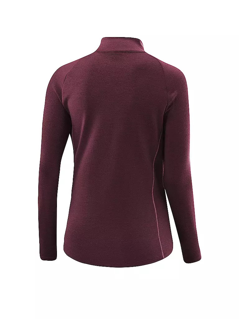 LÖFFLER | Damen Langlaufshirt Midlayer transtex® Merino | Rojo oscuro