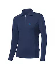 LÖFFLER | Damen Zip-Rolli Basic Transtex | Azul oscuro