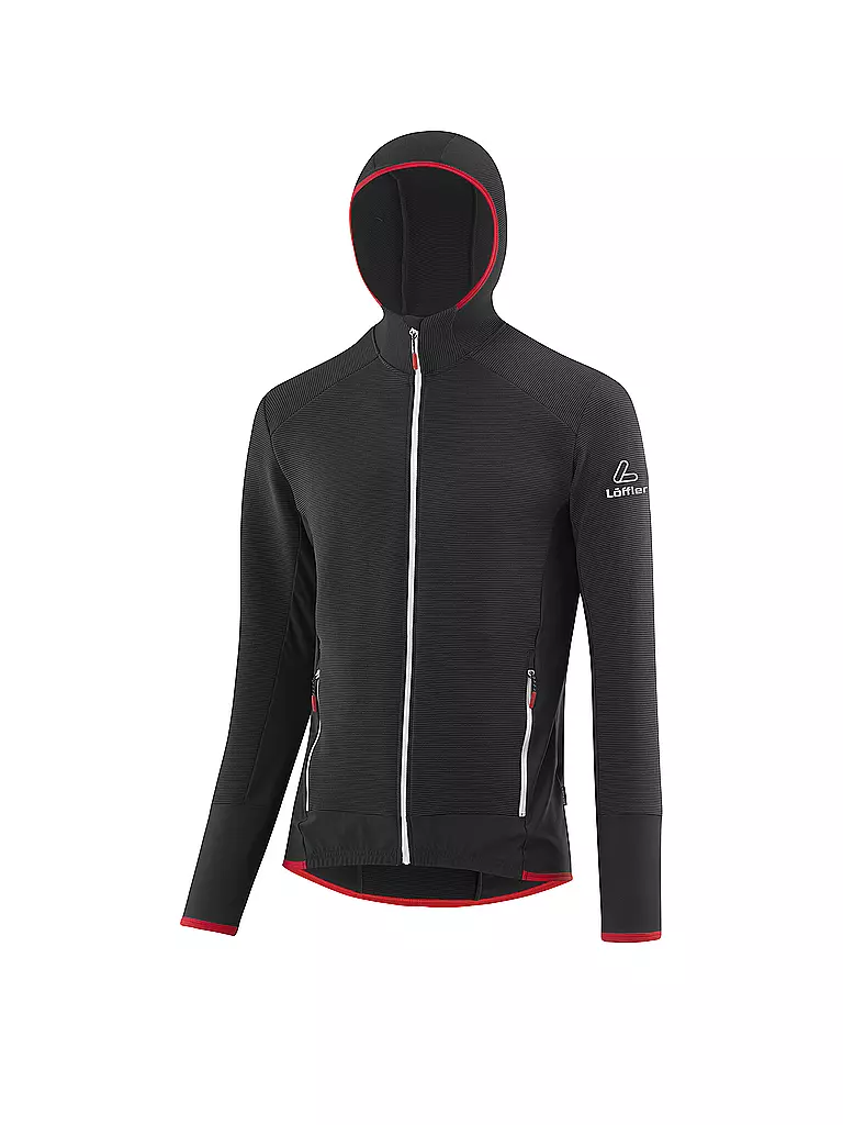 LÖFFLER | Herren Langlauf-Hoodie transtex® RIB | Negro