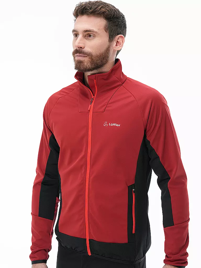 LÖFFLER | Herren Langlaufjacke Verve WS Light | Rojo oscuro