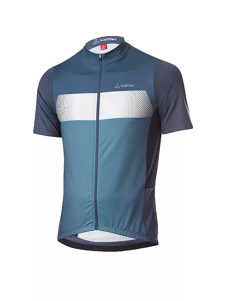 LÖFFLER | Herren Radtrikot Grady Mid FZ | Azul oscuro