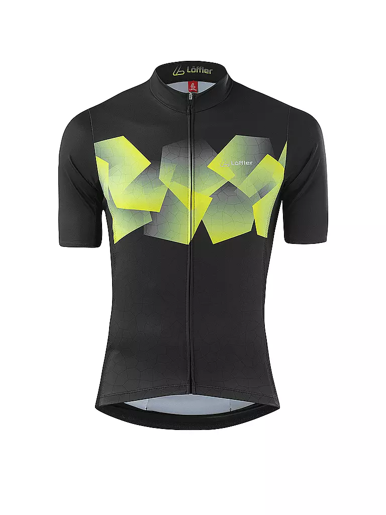 LÖFFLER | Herren Radtrikot Leaves Hotbond® FZ | Negro